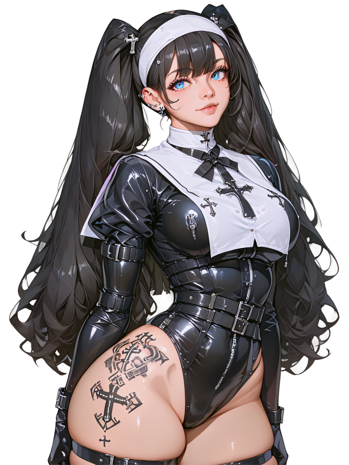 Hot Anime Goth Nun