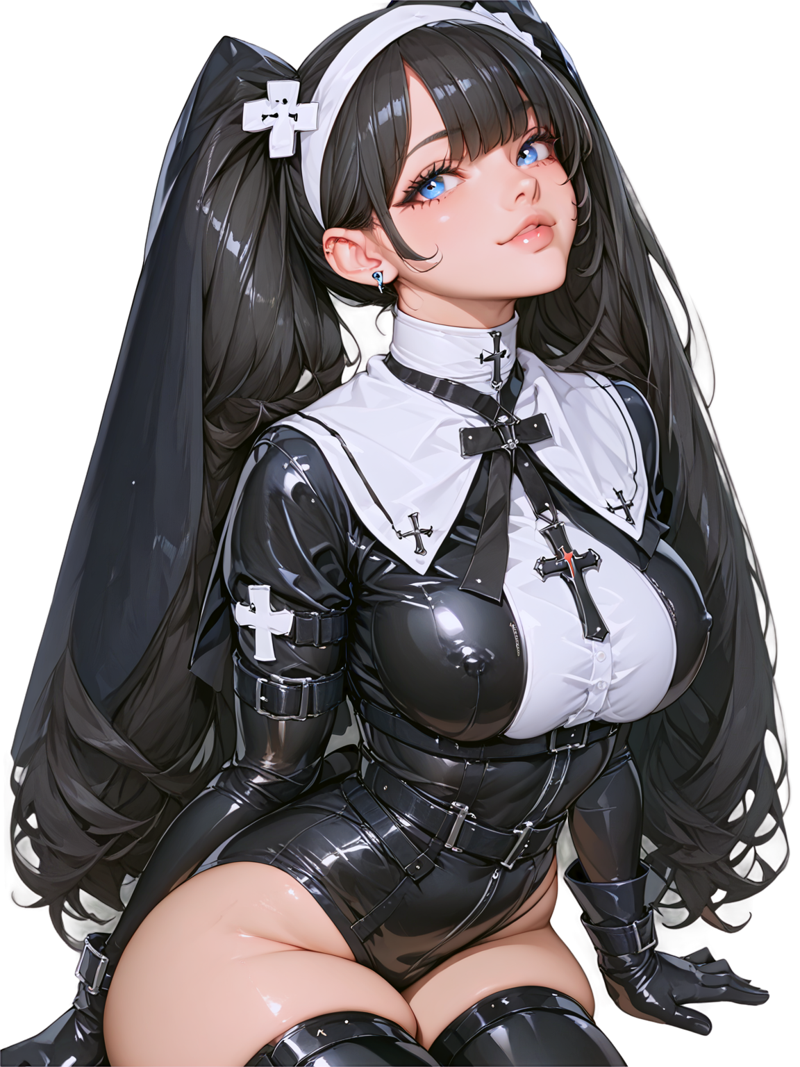 Hot Anime Goth Nun