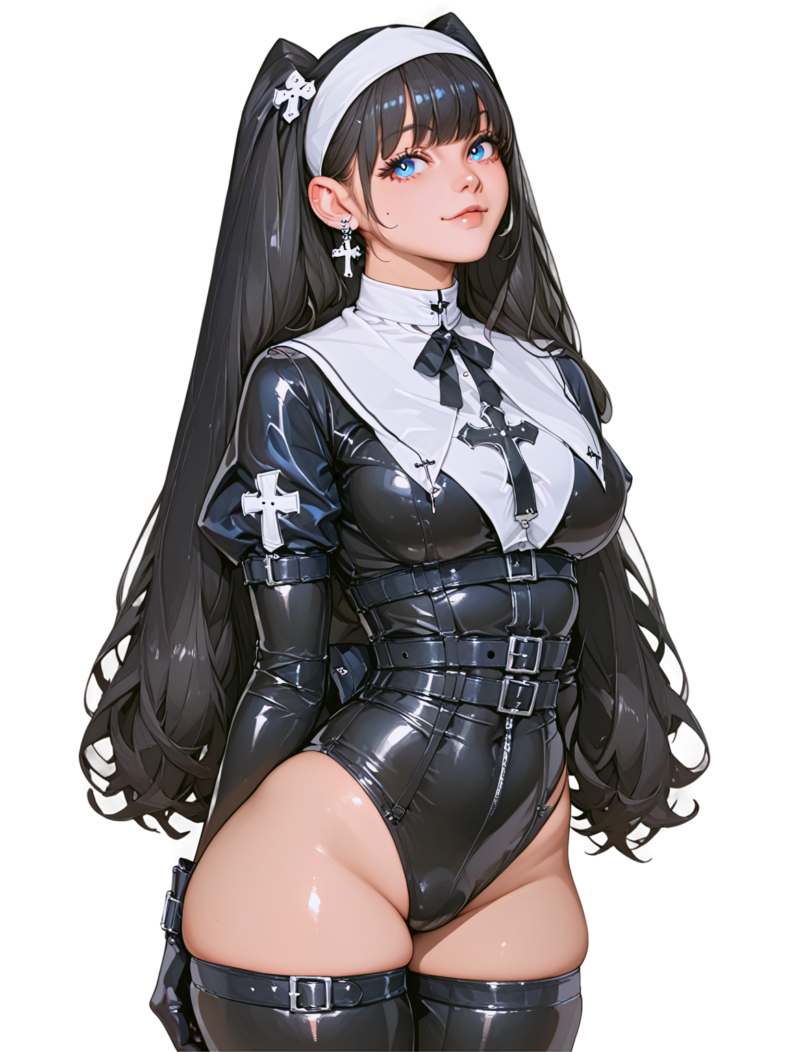 Hot Anime Goth Nun