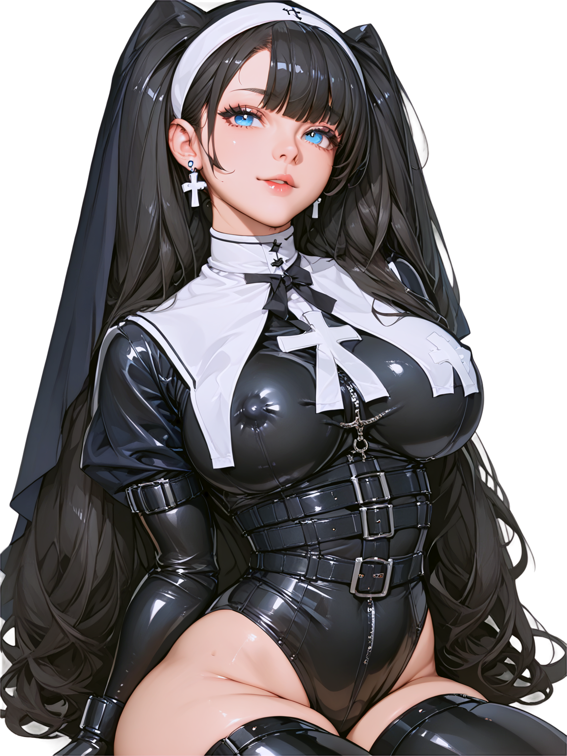 Hot Anime Goth Nun