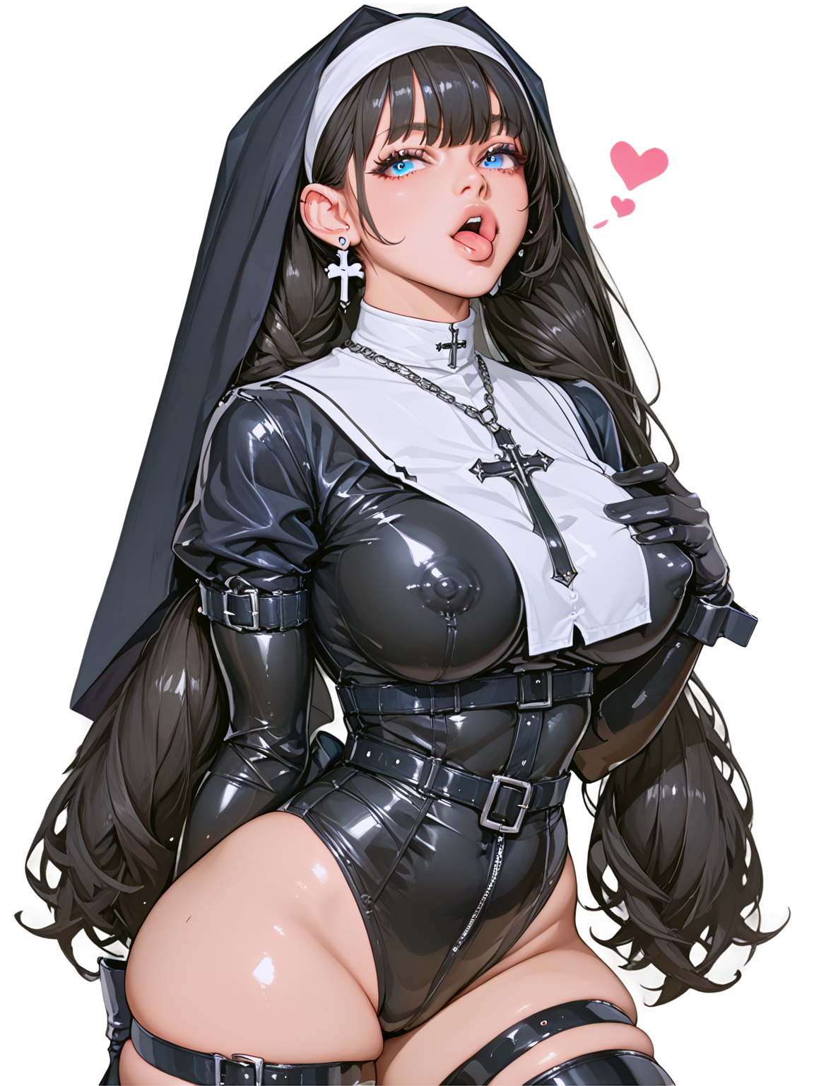Hot Anime Goth Nun