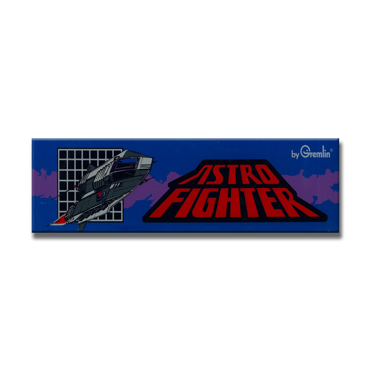 Astro Fighter Arcade Backlit Marquee Insert 26" x 8"