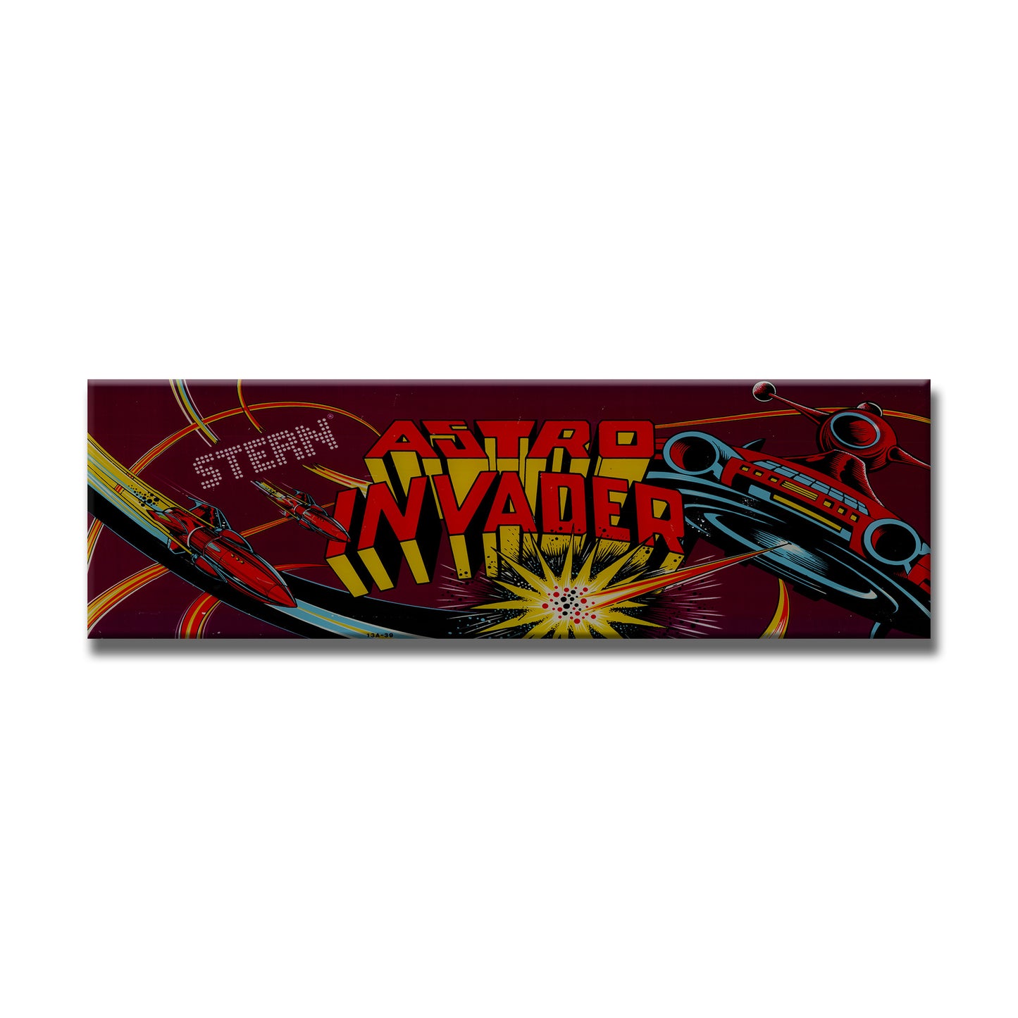 Astro Invader Arcade Backlit Marquee Insert 26" x 8"