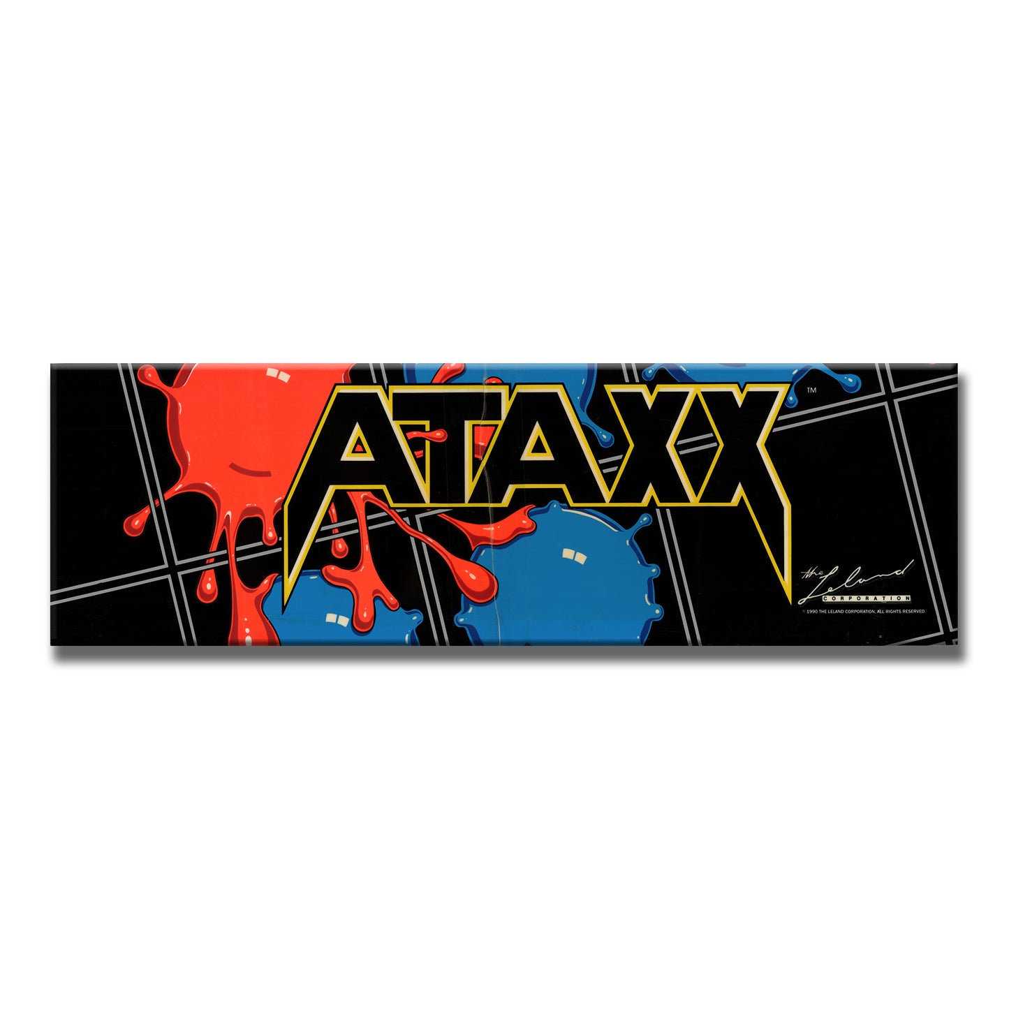 Ataxx Arcade Backlit Marquee Insert 26" x 8"