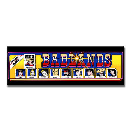 Badlands Arcade Backlit Marquee Insert 26" x 8"