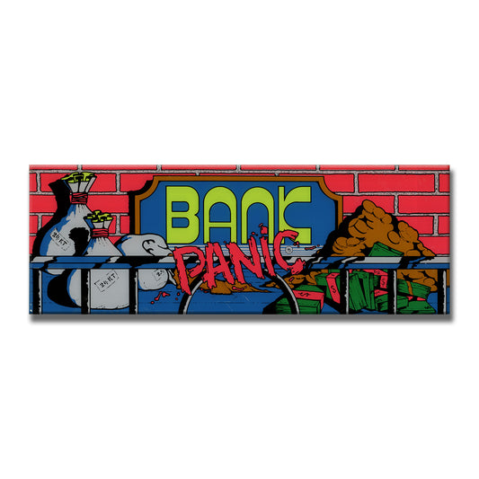 Bank Panic Arcade Backlit Marquee Insert 26" x 8"