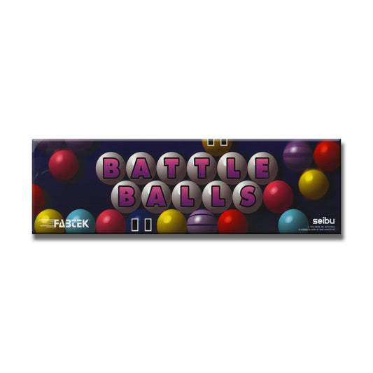 Battle Balls Arcade Backlit Marquee Insert 26" x 8"