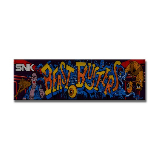 Beast Busters Arcade Backlit Marquee Insert 26" x 8"