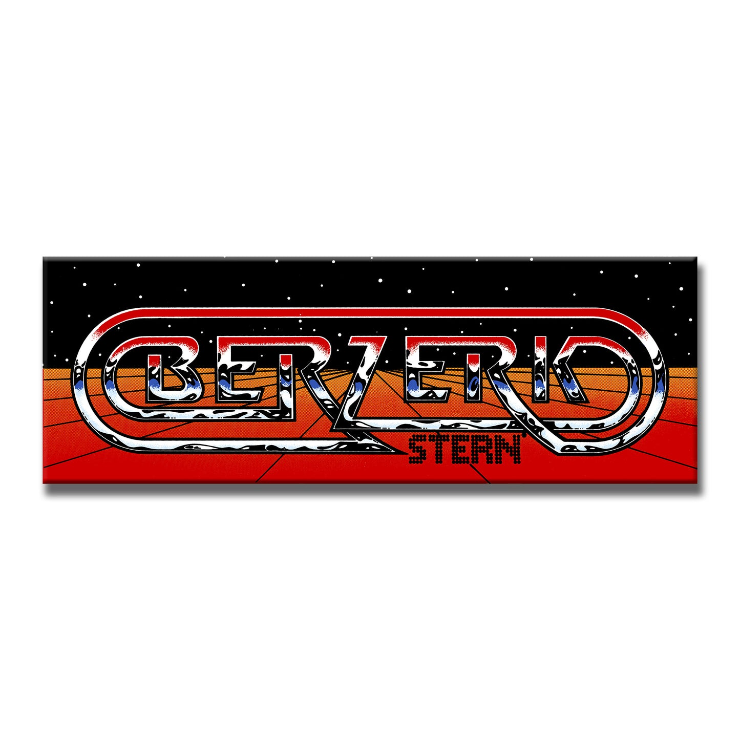Berzerk Arcade Backlit Marquee Insert 26" x 8"
