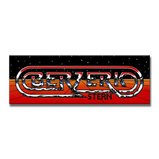 Berzerk Arcade Backlit Marquee Insert 26" x 8"