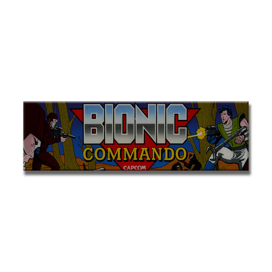 Bionic Commando Arcade Backlit Marquee Insert 26" x 8"