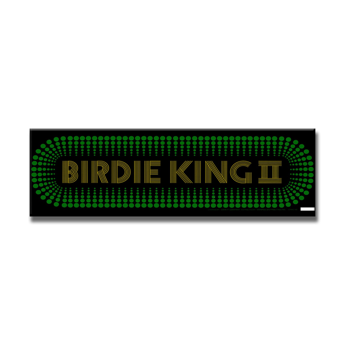 Birdie King II Arcade Backlit Marquee Insert 26" x 8"