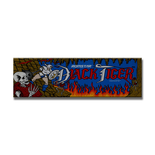Black Tiger Arcade Backlit Marquee Insert 26" x 8"
