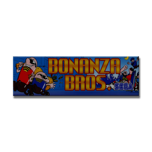 Bonanza Bros Arcade Backlit Marquee Insert 26" x 8"