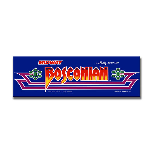 Bosconian Arcade Backlit Marquee Insert 26" x 8"