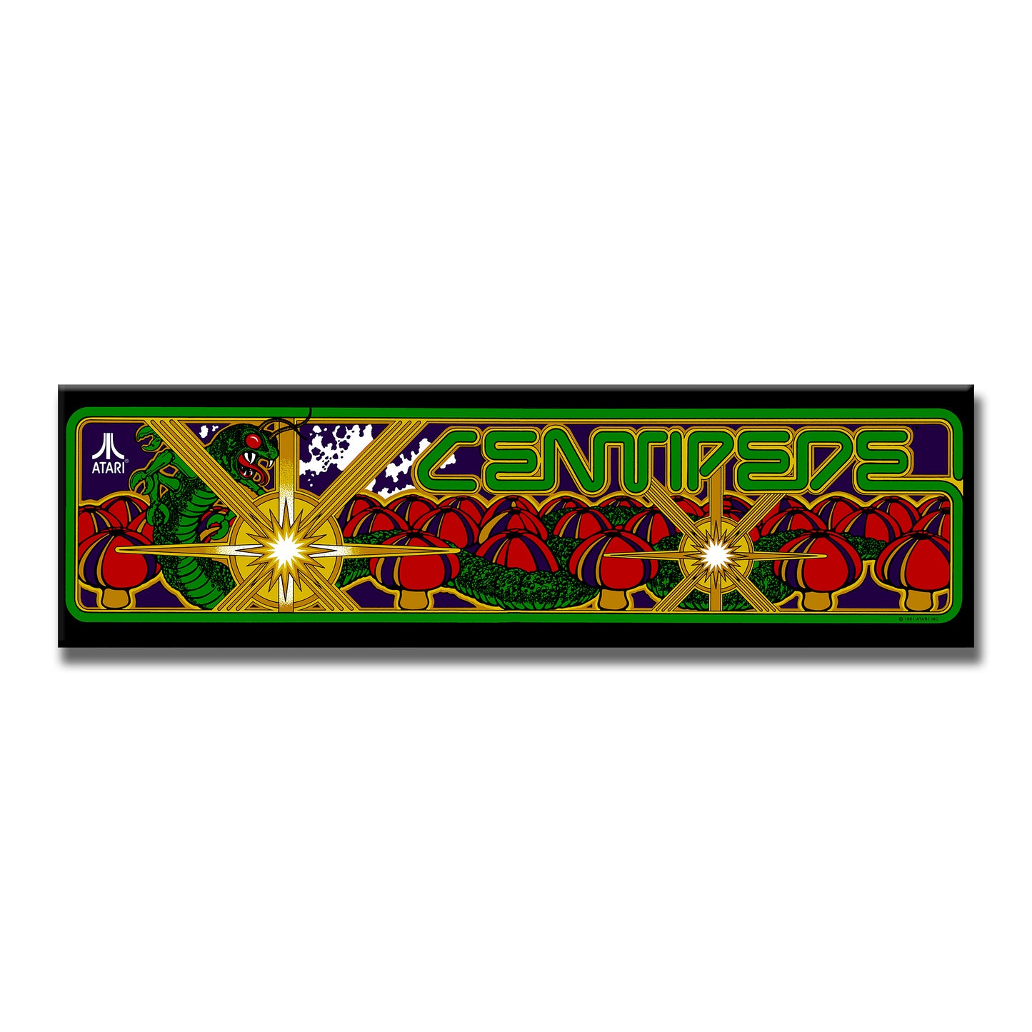 Centipede Arcade Backlit Marquee Insert 26" x 8"
