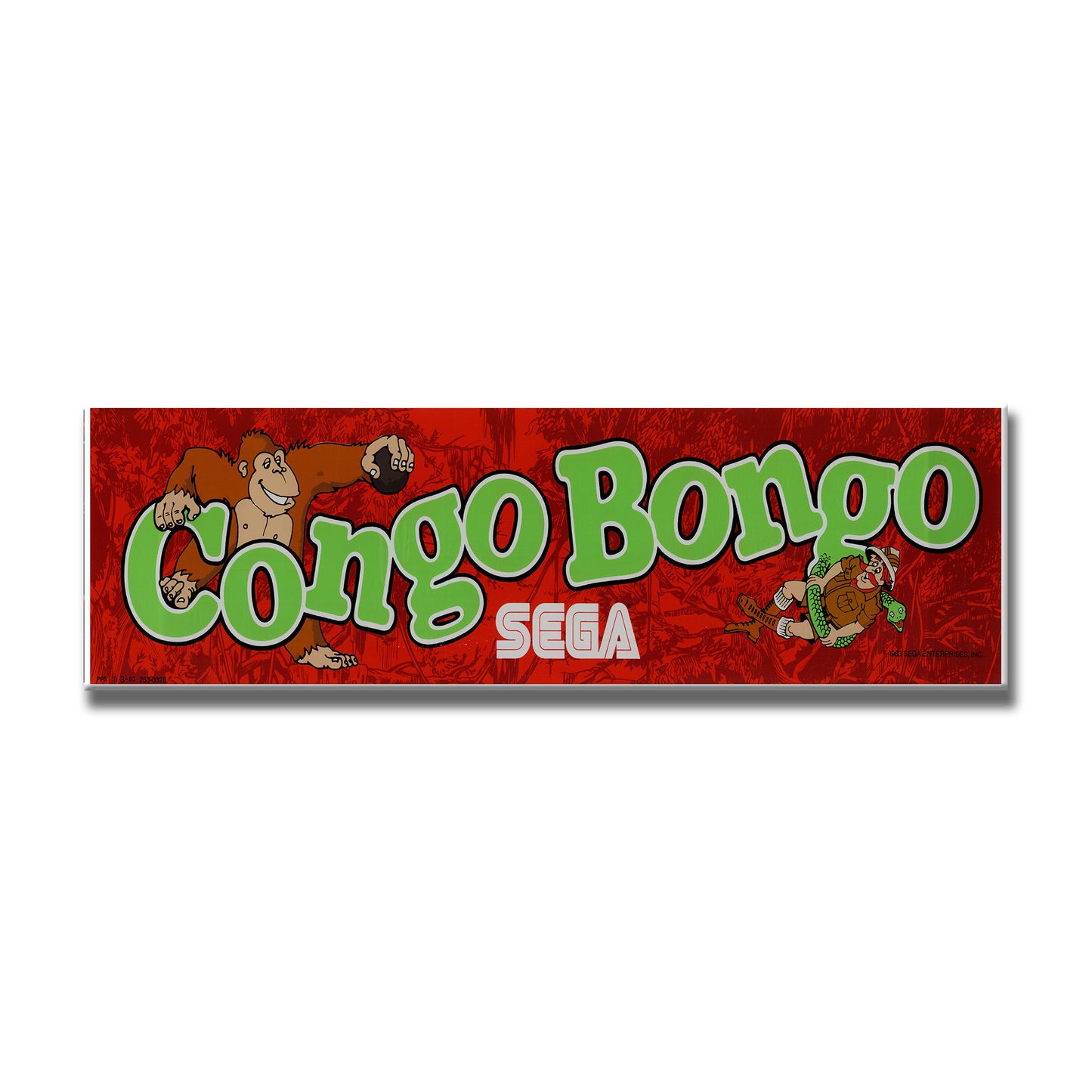 Congo Bongo Arcade Backlit Marquee Insert 26" x 8"