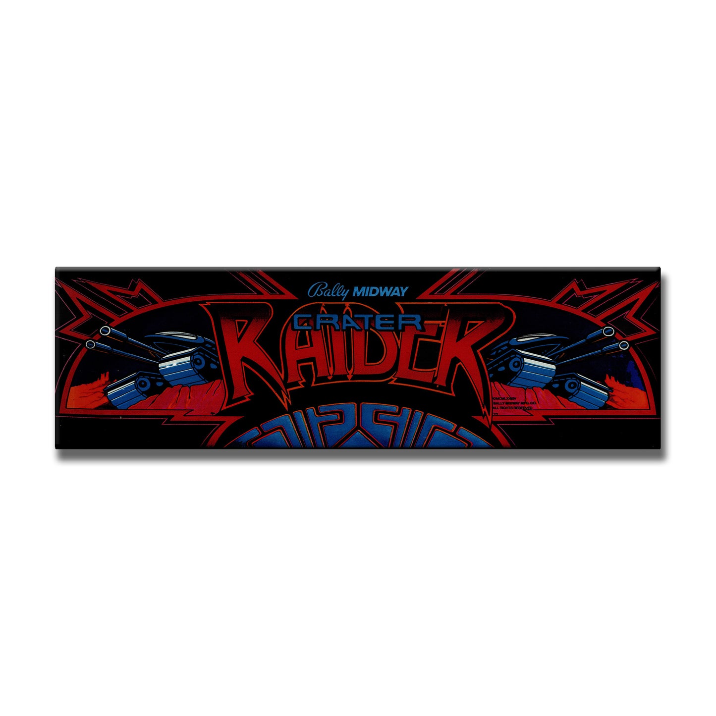 Cater Raider Arcade Backlit Marquee Insert 26" x 8"