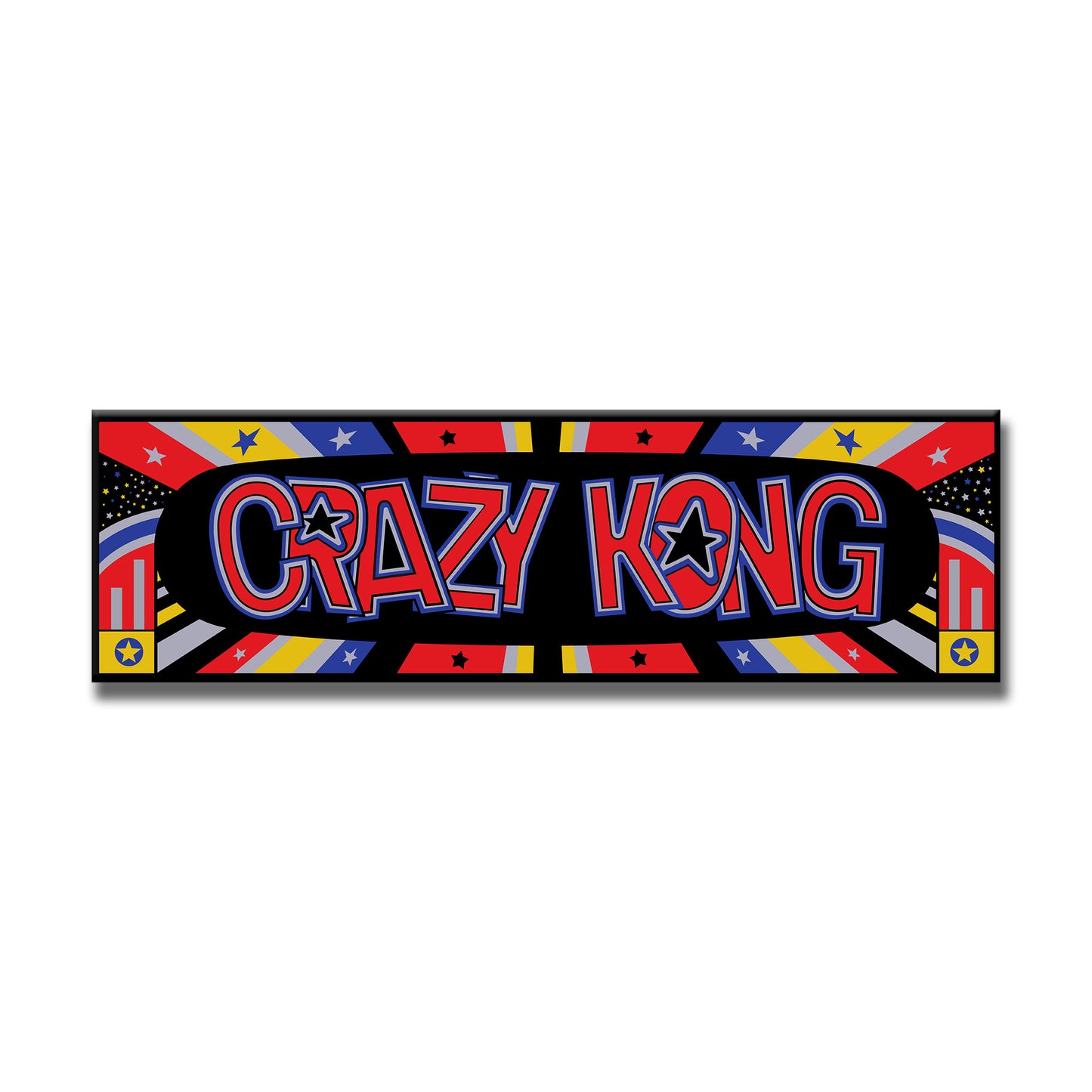 Crazy Kong Arcade Backlit Marquee Insert 26" x 8"