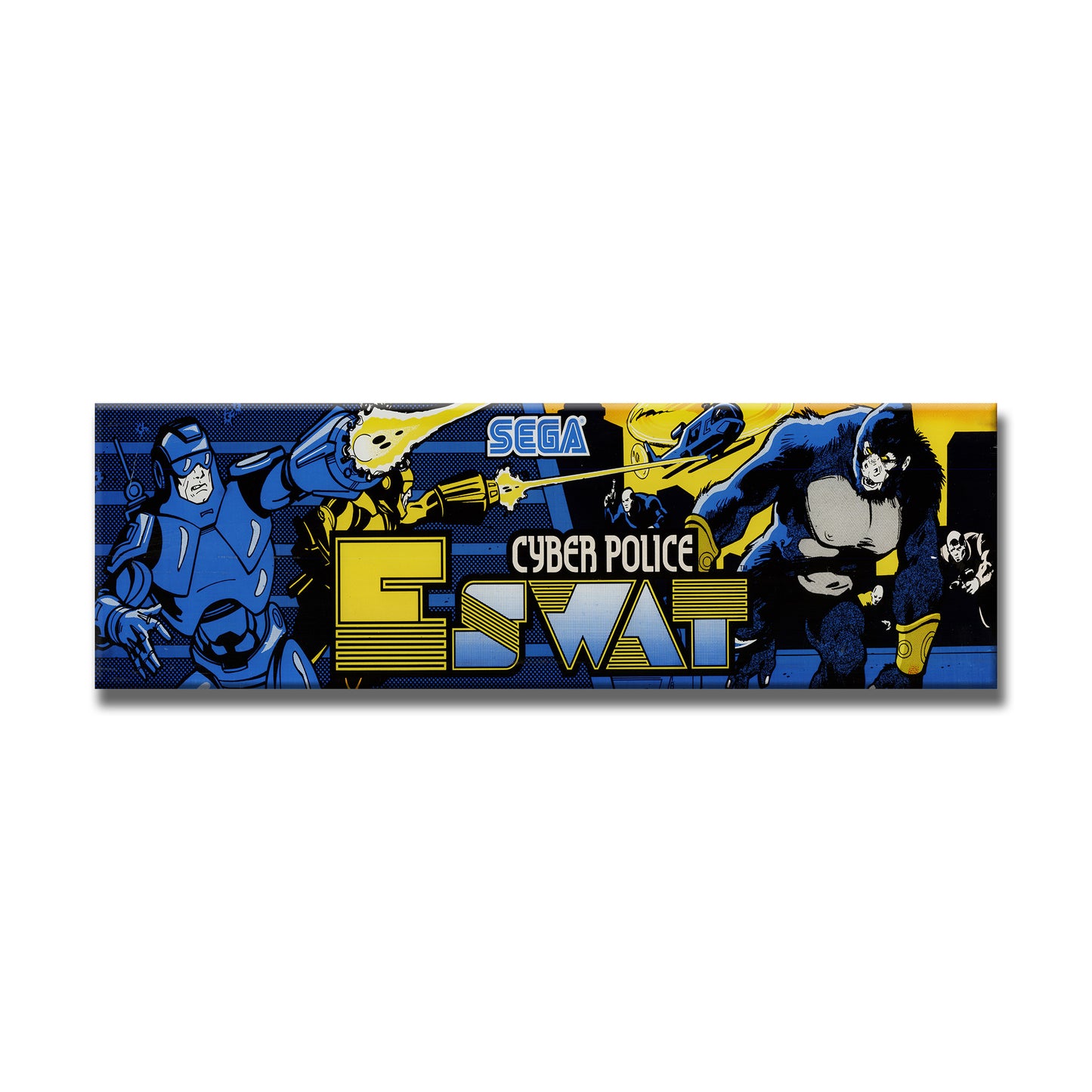 Cyber Police ESWAT Arcade Backlit Marquee Insert 26" x 8"