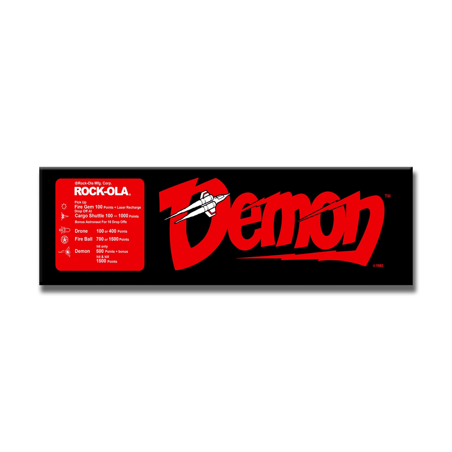 Demon Arcade Backlit Marquee Insert 26" x 8"