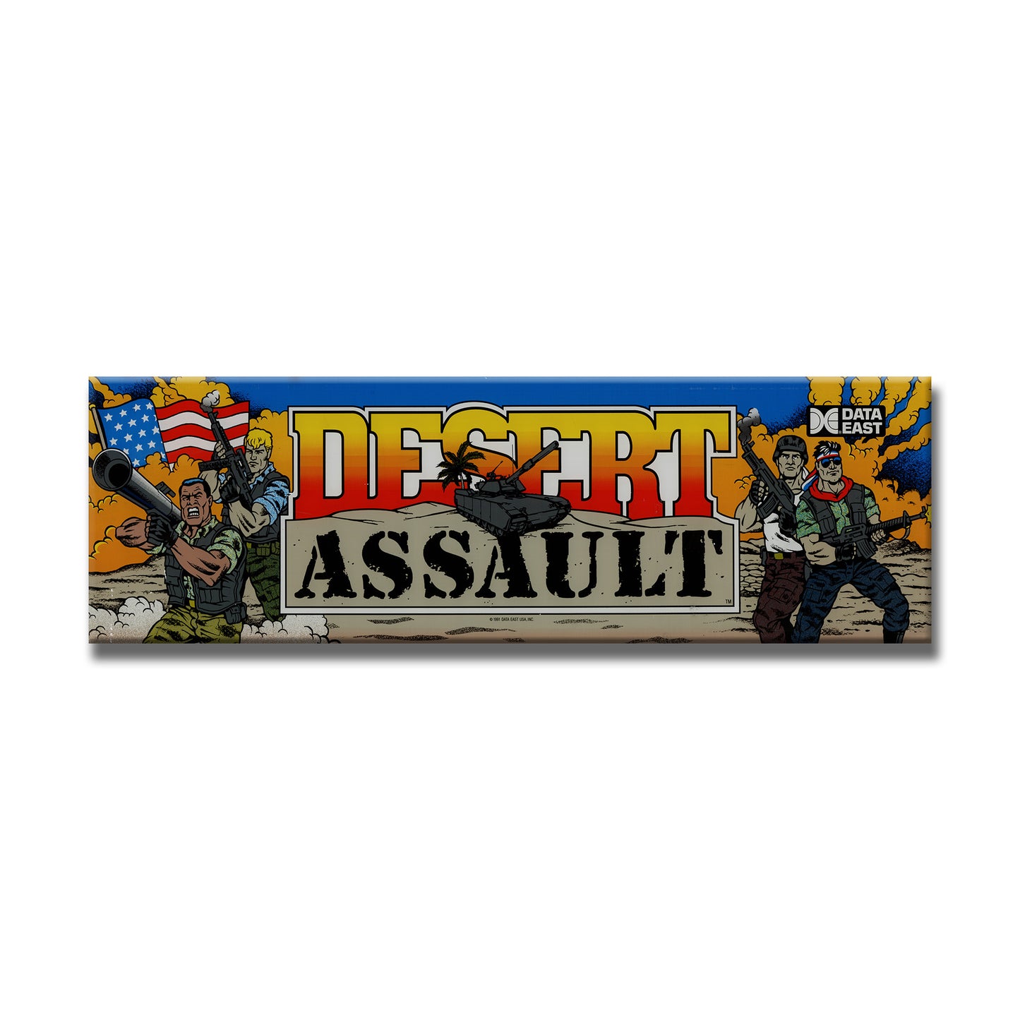 Desert Assault Arcade Backlit Marquee Insert 26" x 8"