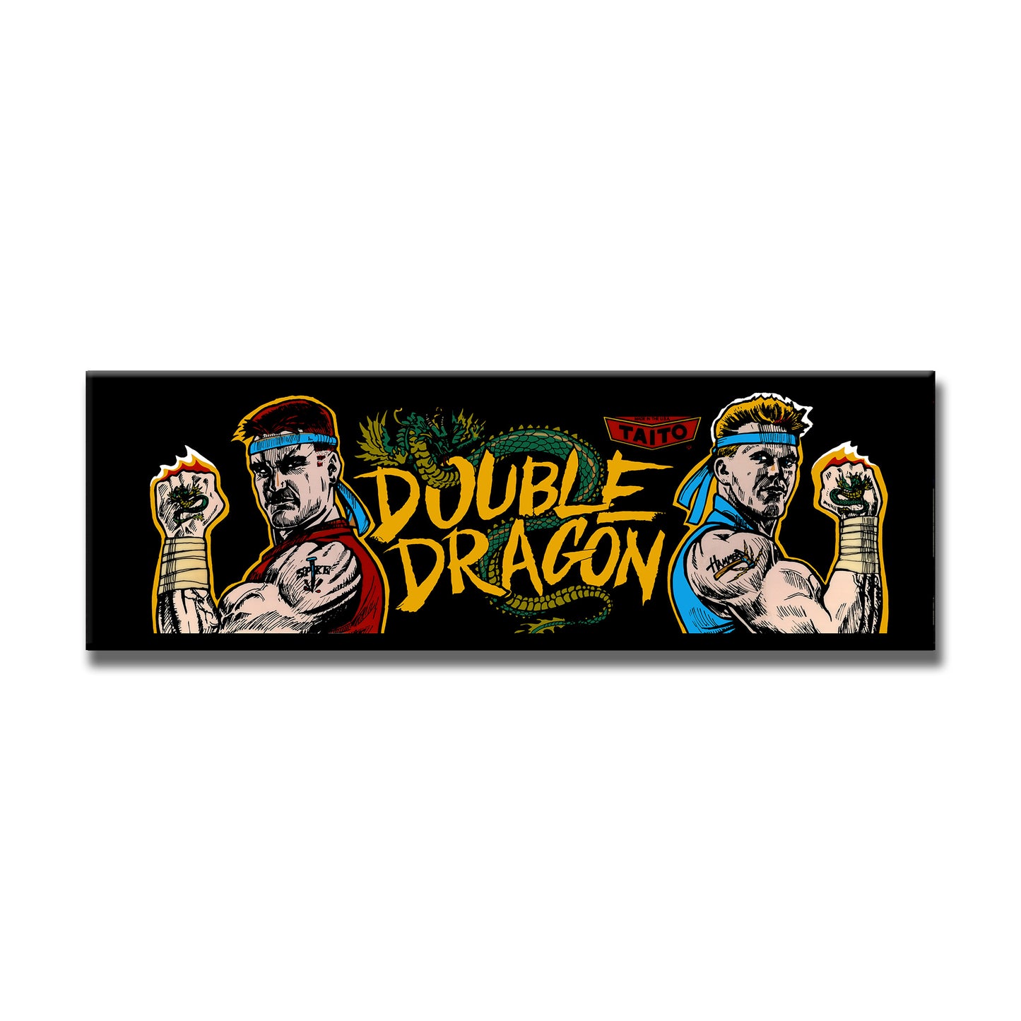 Double Dragon Arcade Backlit Marquee Insert 26" x 8"