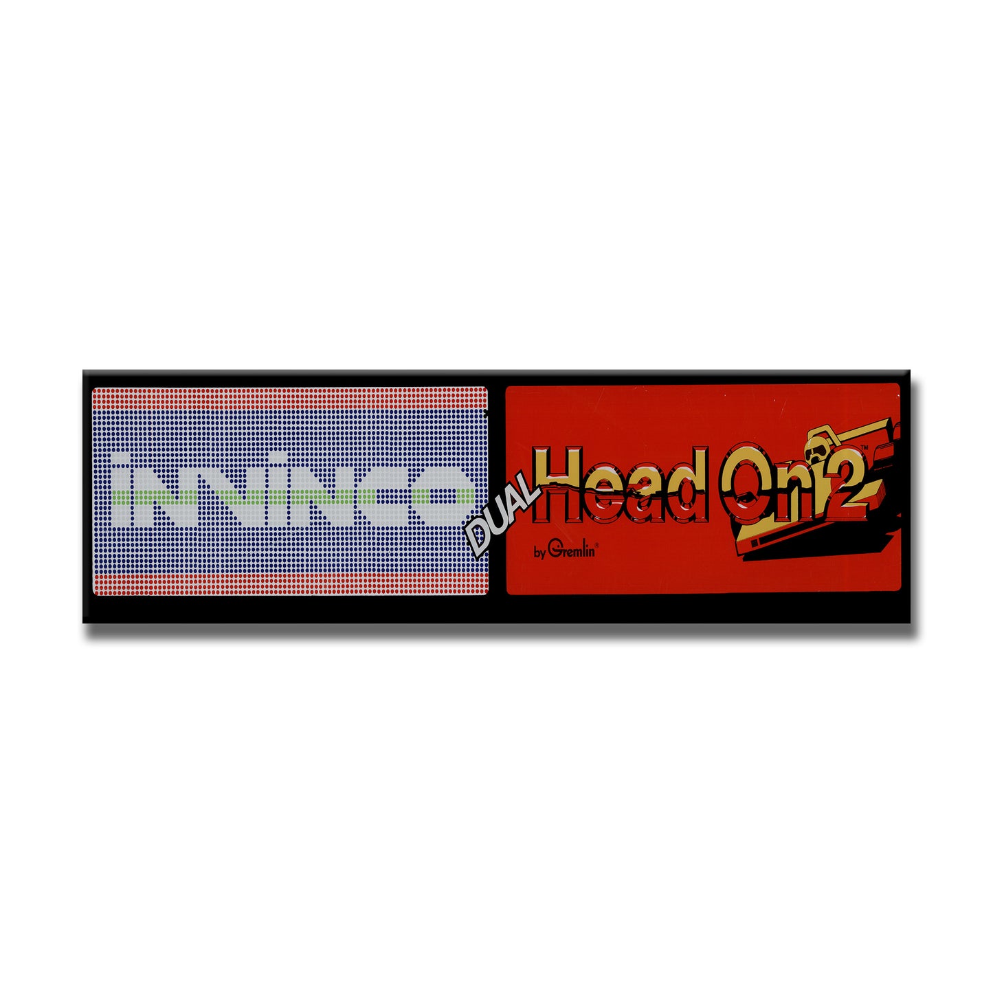 Dual Head On 2 Arcade Backlit Marquee Insert 26" x 8"