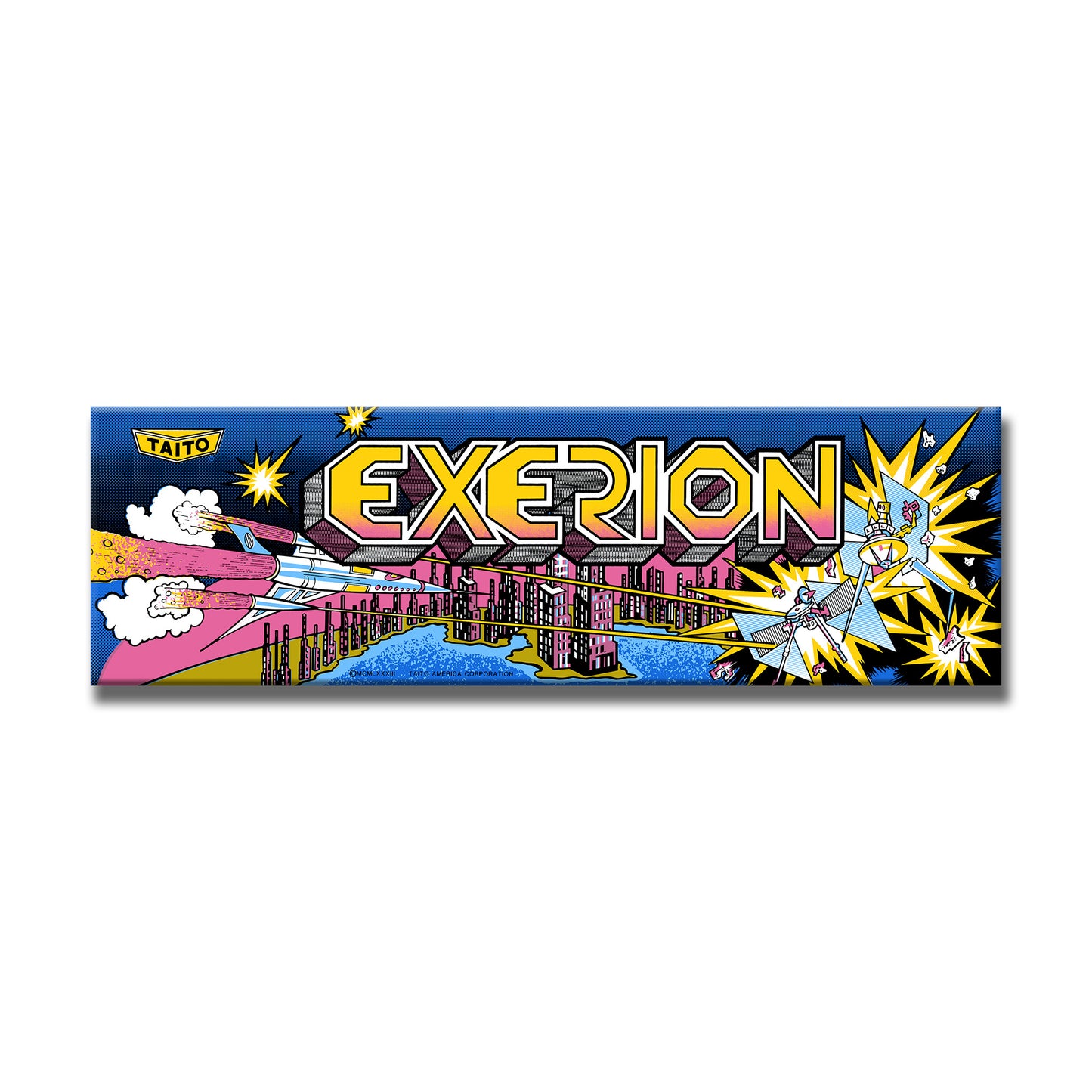 Exerion Arcade Backlit Marquee Insert 26" x 8"
