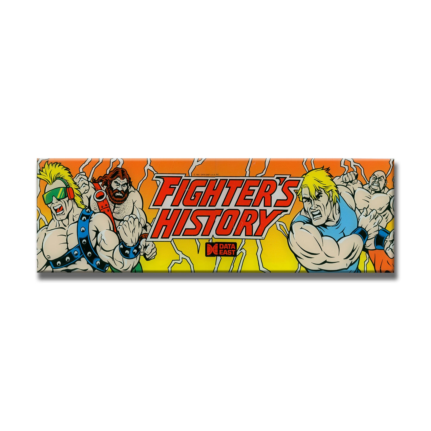 Fighter's History Arcade Backlit Marquee Insert 26" x 8"