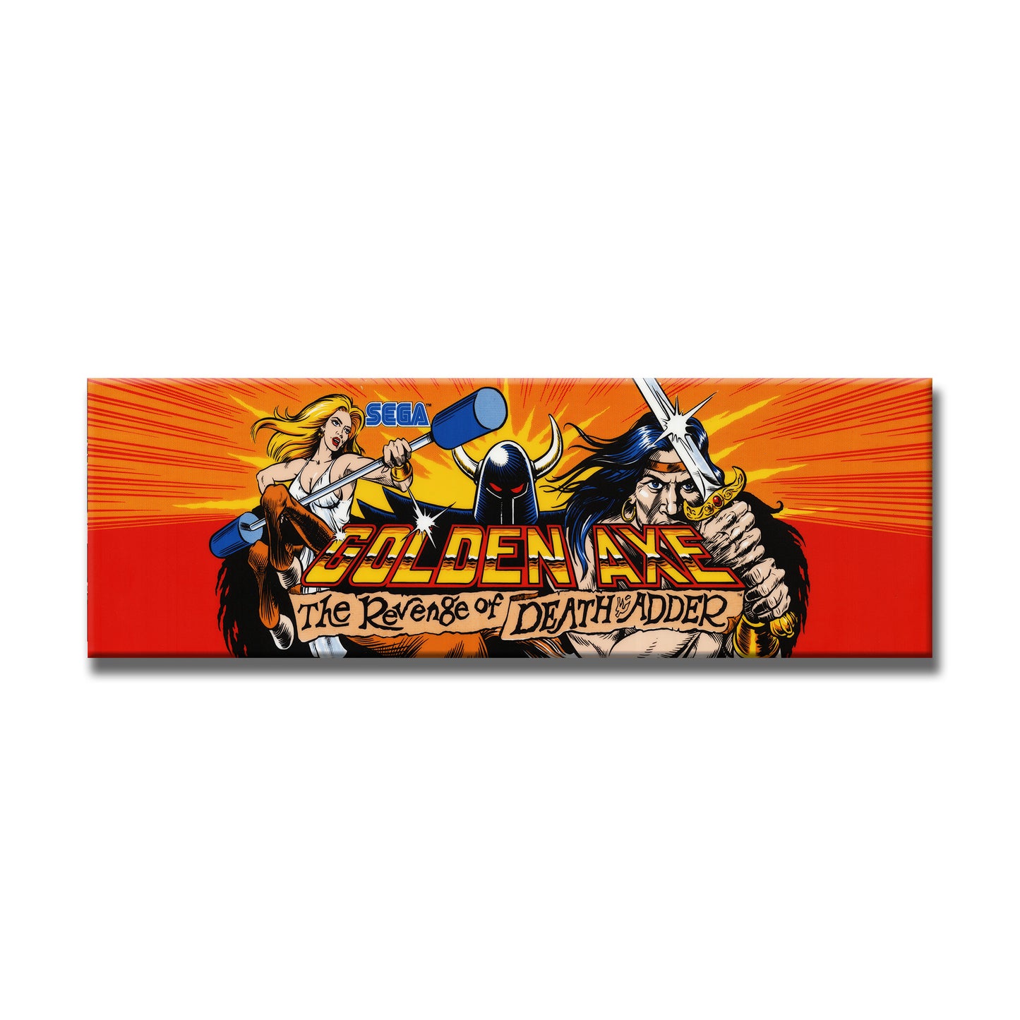 Golden Axe 2 RoDA Arcade Backlit Marquee Insert 26" x 8"