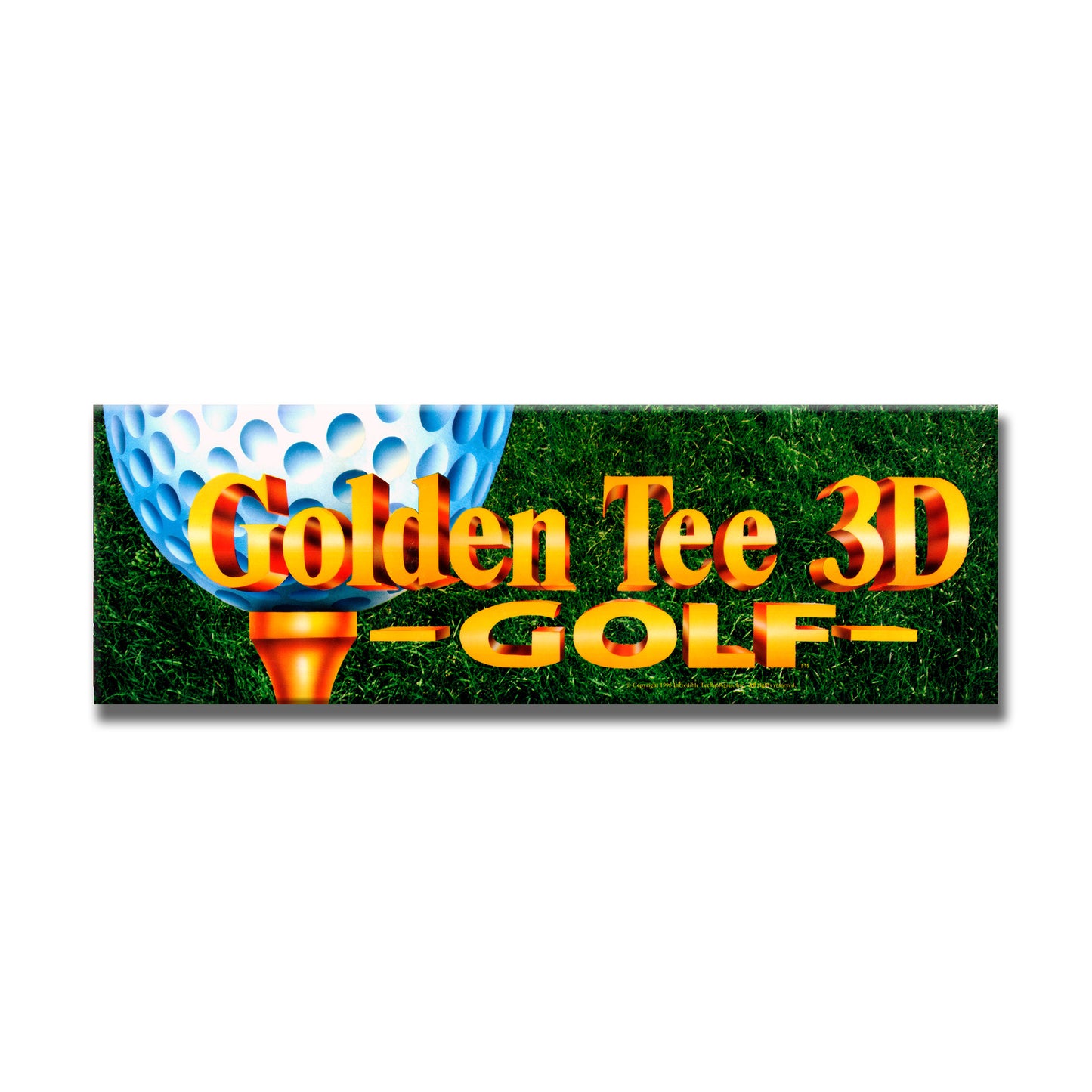 Golden Tee 3D Golf Arcade Backlit Marquee Insert 26" x 8"