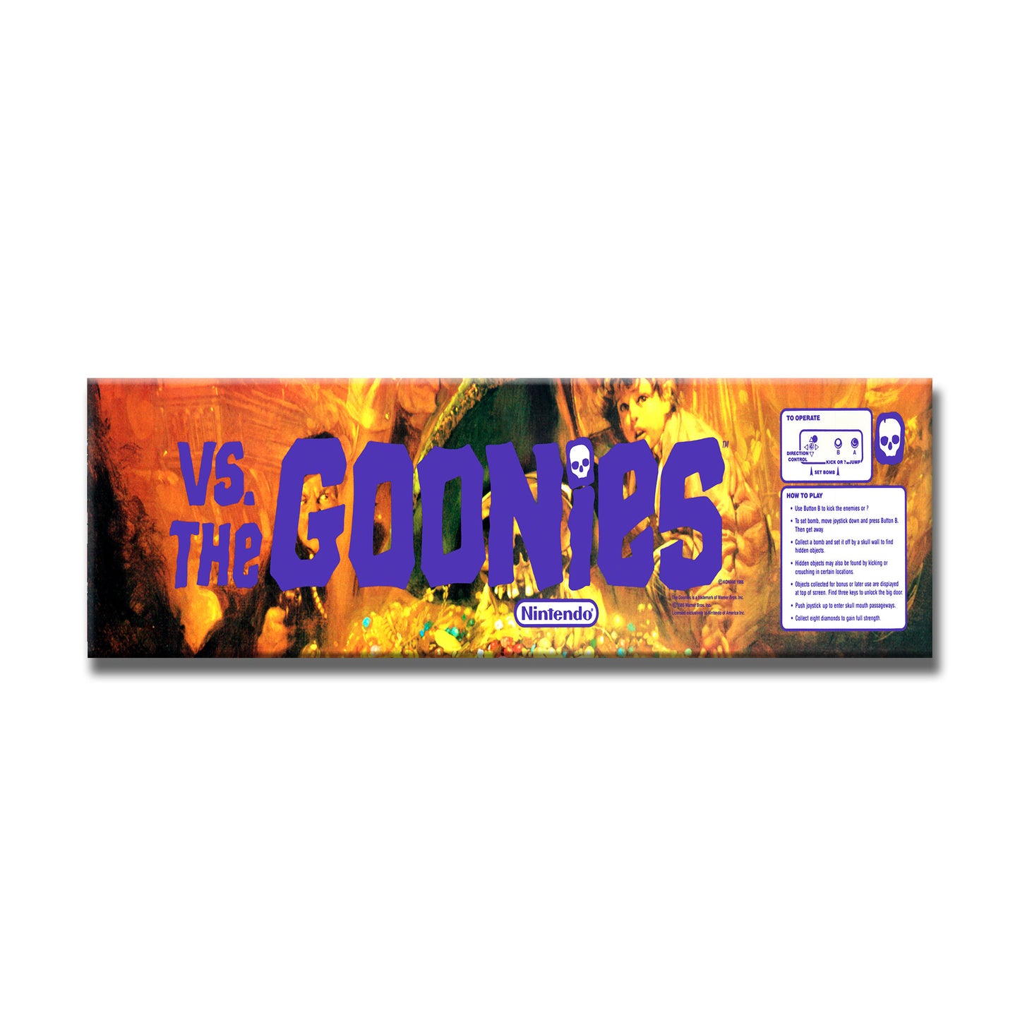 Goonies Arcade Backlit Marquee Insert 26" x 8"