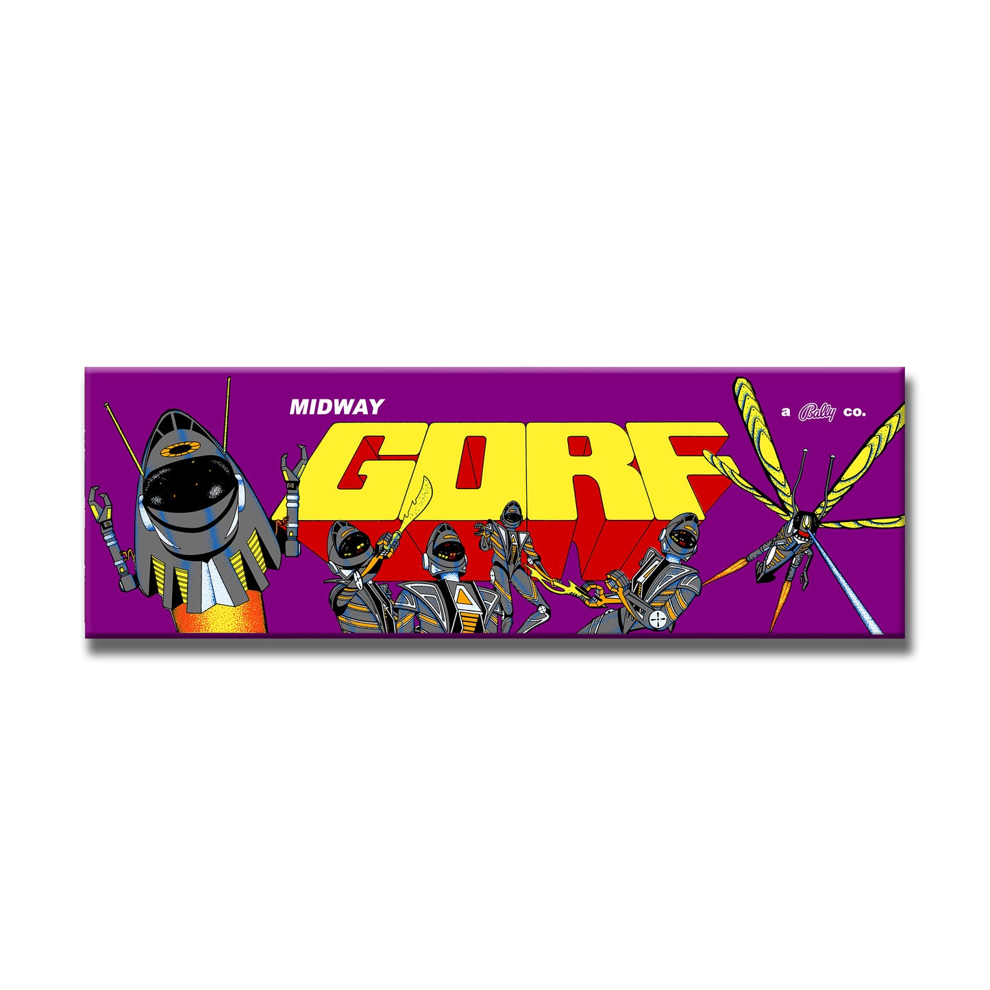 Gorf Arcade Backlit Marquee Insert 26" x 8"