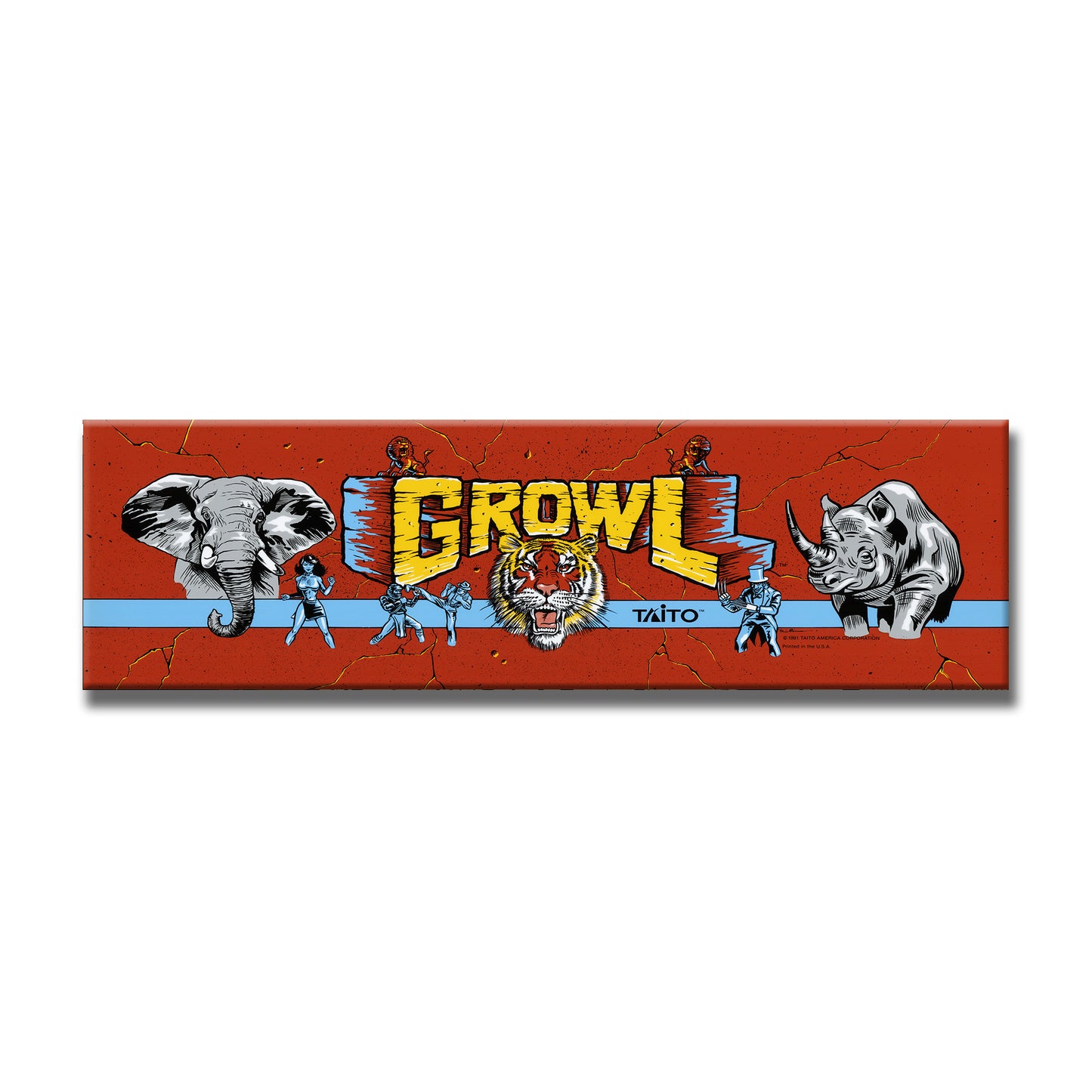 Growl Arcade Backlit Marquee Insert 26" x 8"