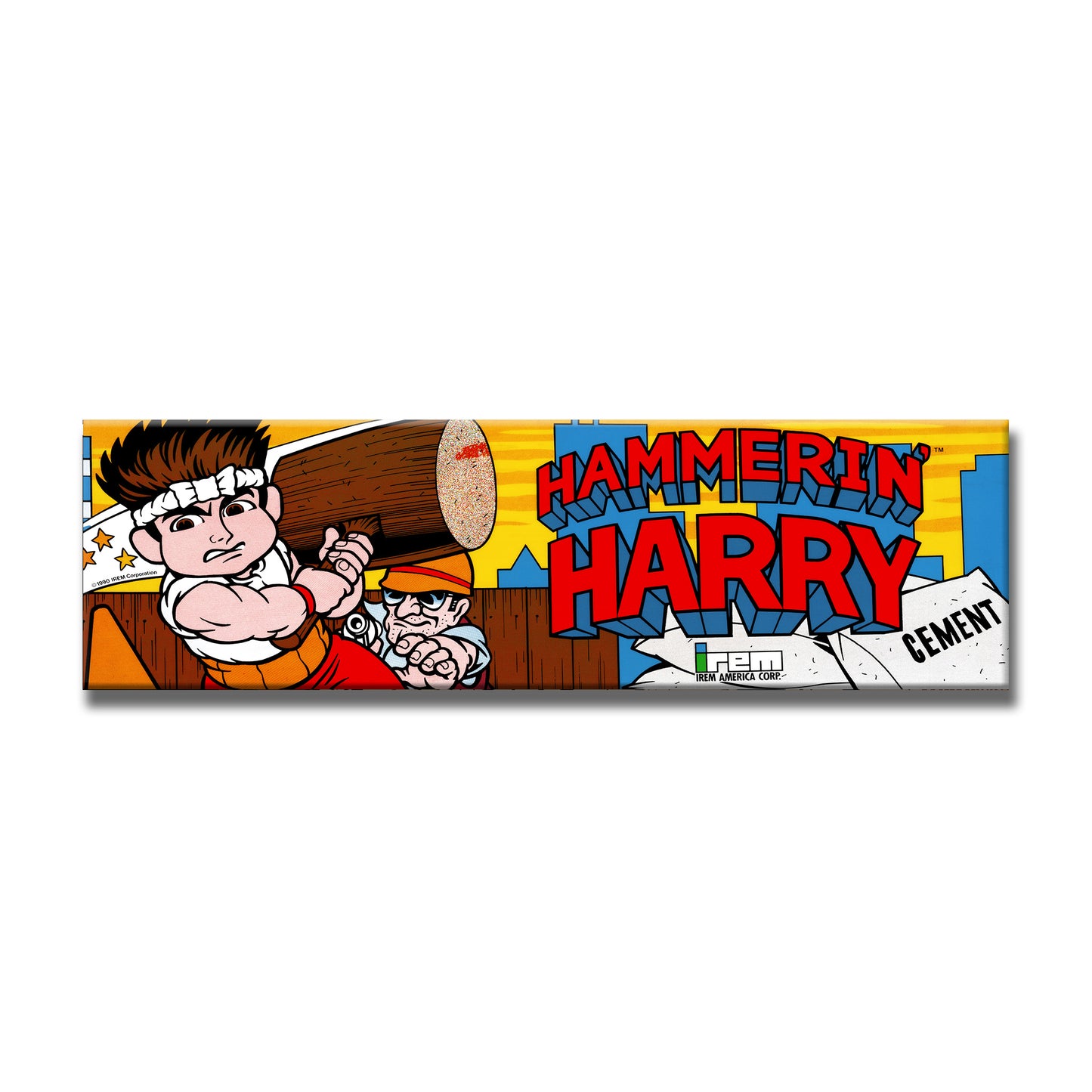Hammerin Harry Arcade Backlit Marquee Insert 26" x 8"