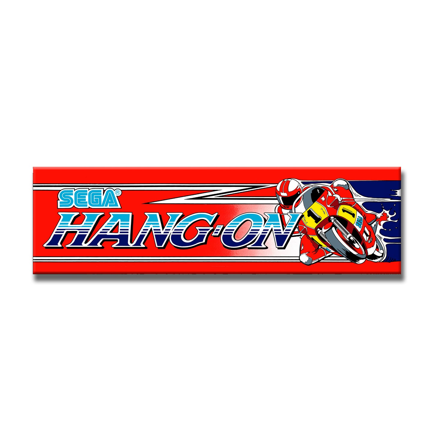 Hang On Arcade Backlit Marquee Insert 26" x 8"