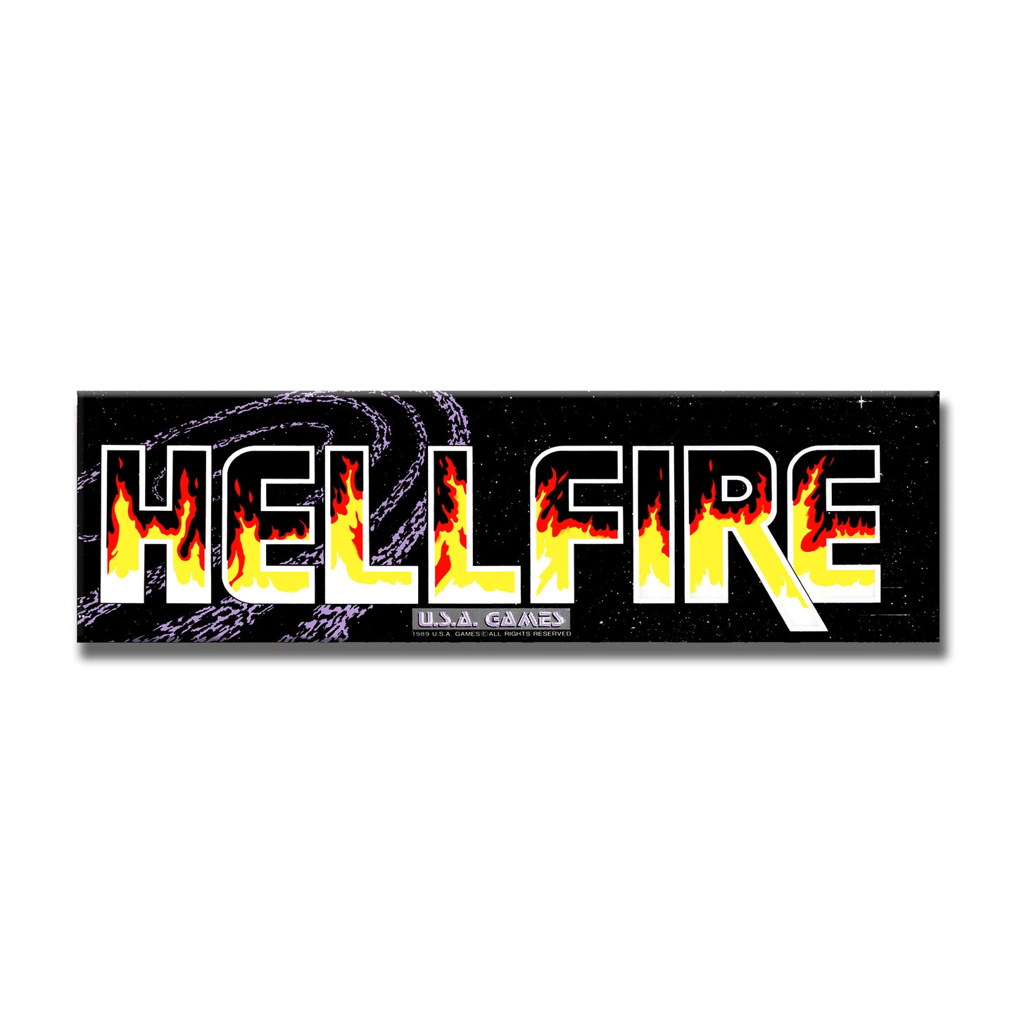 Hellfire Arcade Backlit Marquee Insert 26" x 8"