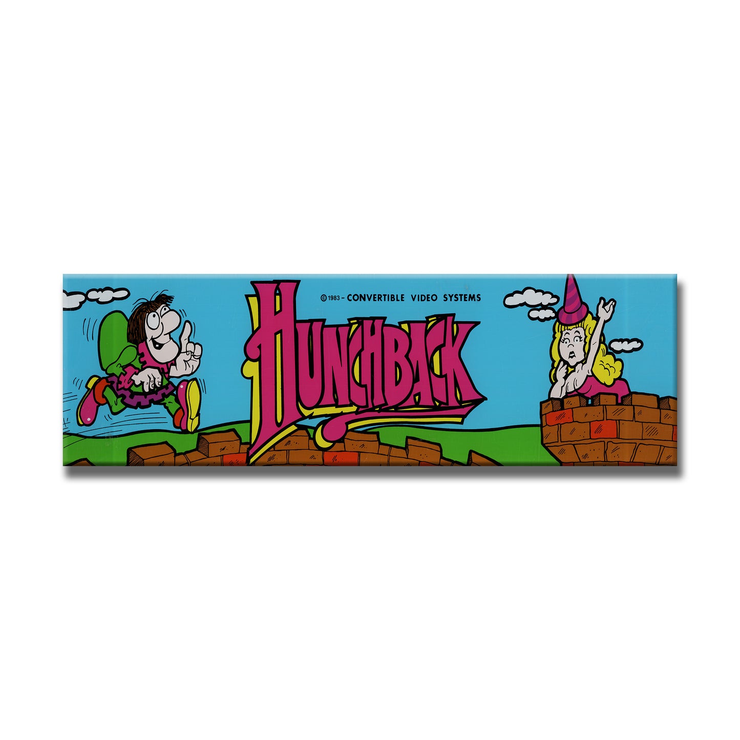 Hunchback Arcade Backlit Marquee Insert 26" x 8"
