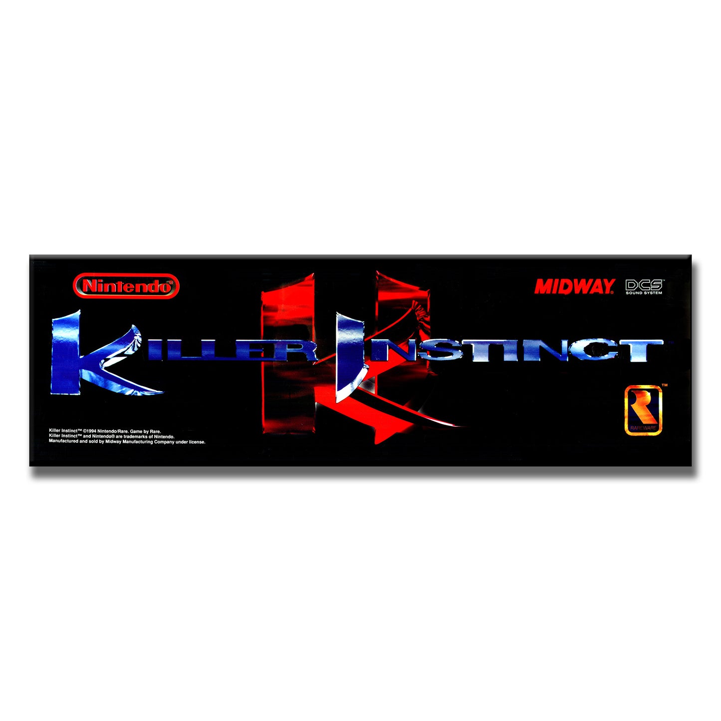 Killer Instinct Arcade Backlit Marquee Insert 26" x 8"