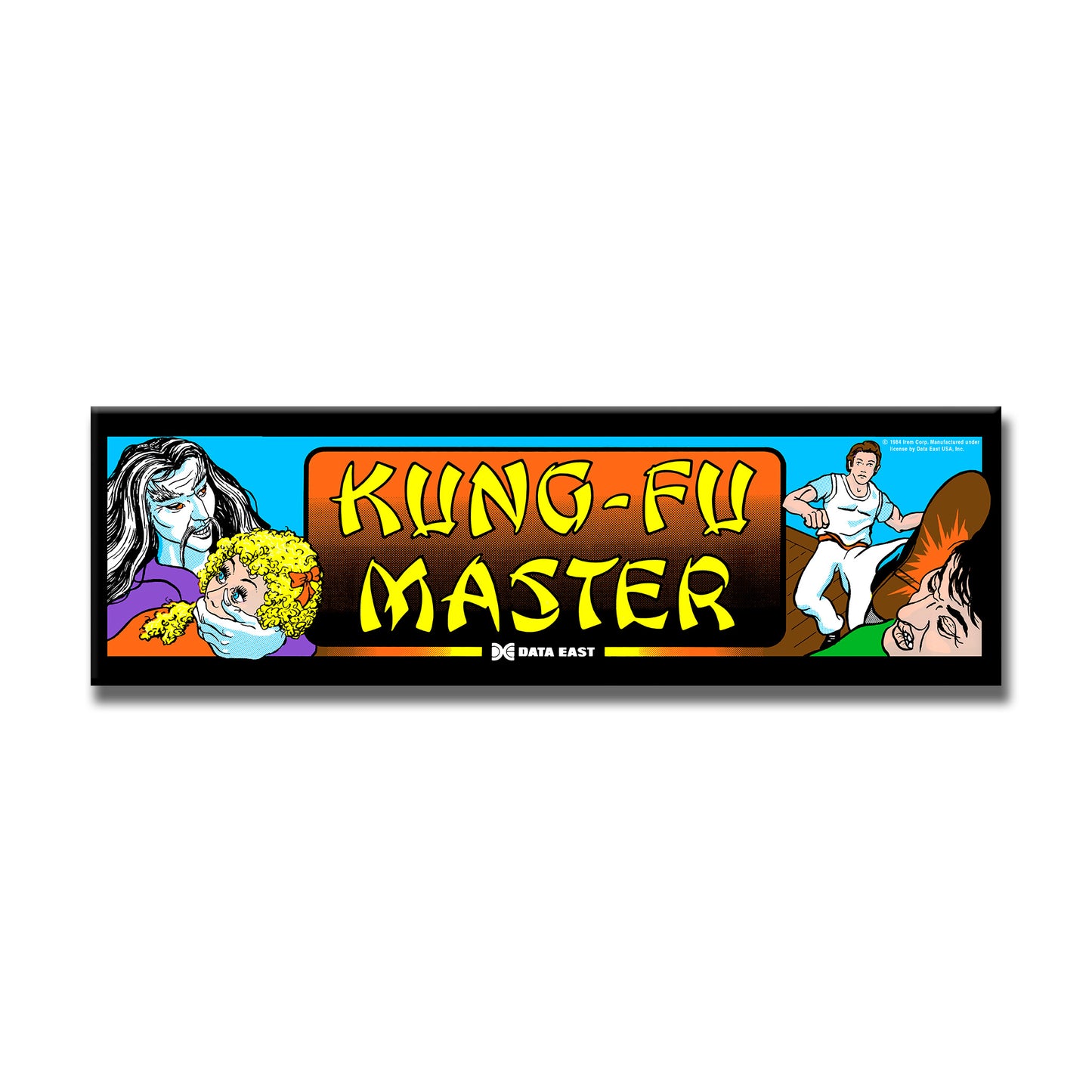 Kung Fu Master Arcade Backlit Marquee Insert 26" x 8"