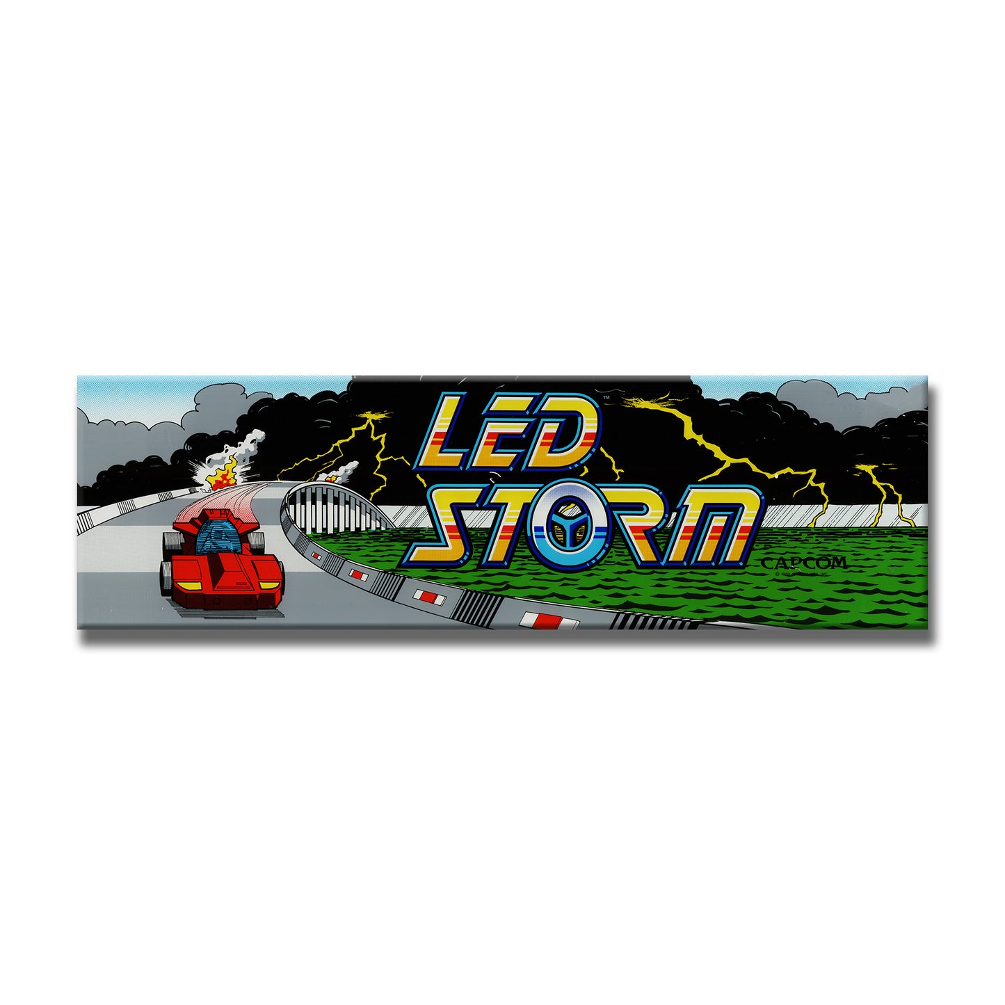 LED Storm Arcade Backlit Marquee Insert 26" x 8"