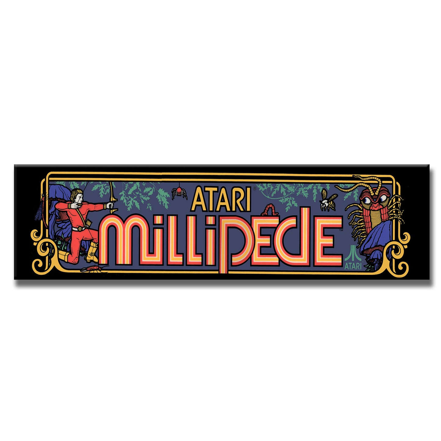 Millipede Arcade Backlit Marquee Insert 26" x 8"