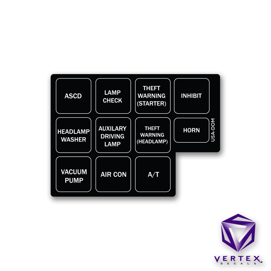 Nissan 300ZX Z31 Fuse Box Decal 1984-1989 84-89