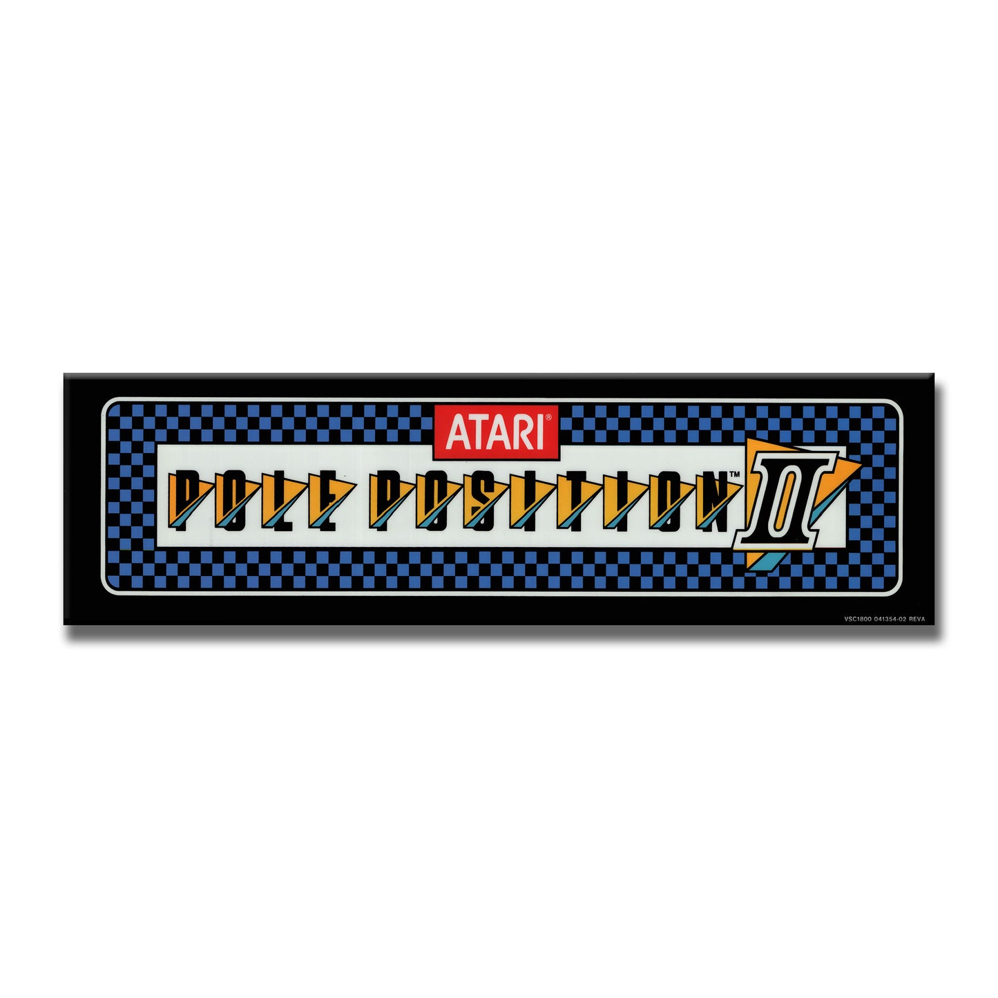 Pole Position II Arcade Backlit Marquee Insert 26" x 8"
