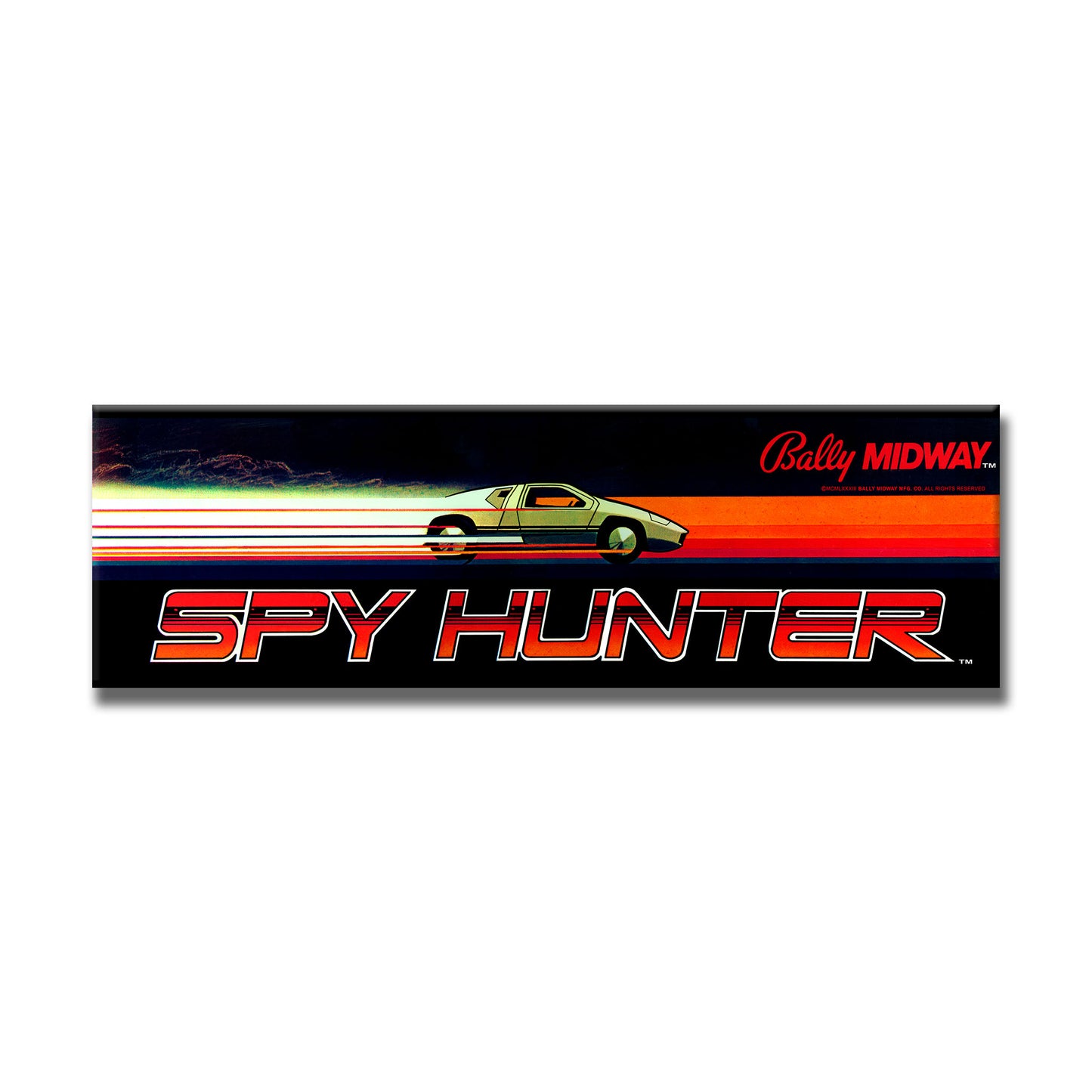 Spy Hunter Marquee Arcade Backlit Marquee Insert 26" x 8"