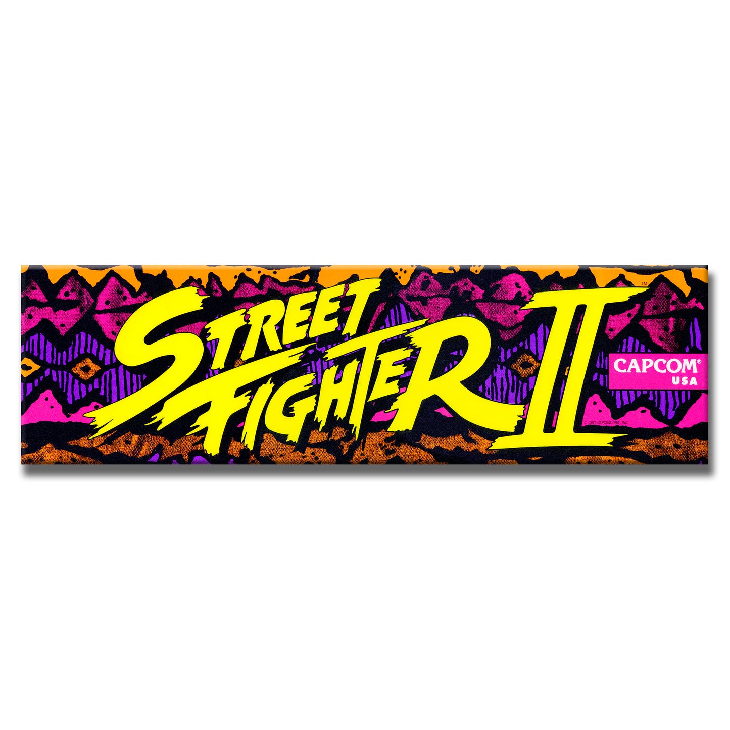 Street Fighter II Arcade Backlit Marquee Insert 26" x 8"