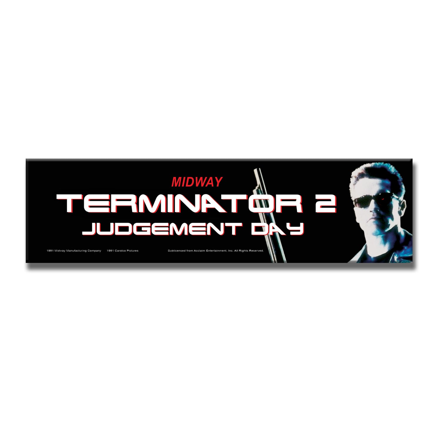 Terminator 2 Arcade Backlit Marquee Insert 26" x 8"