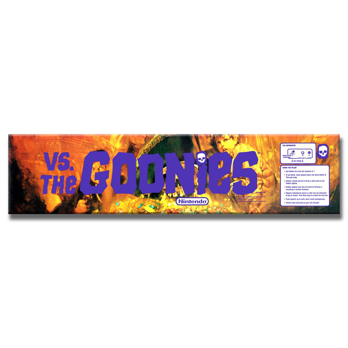 The Goonies Arcade Backlit Marquee Insert 26" x 8"