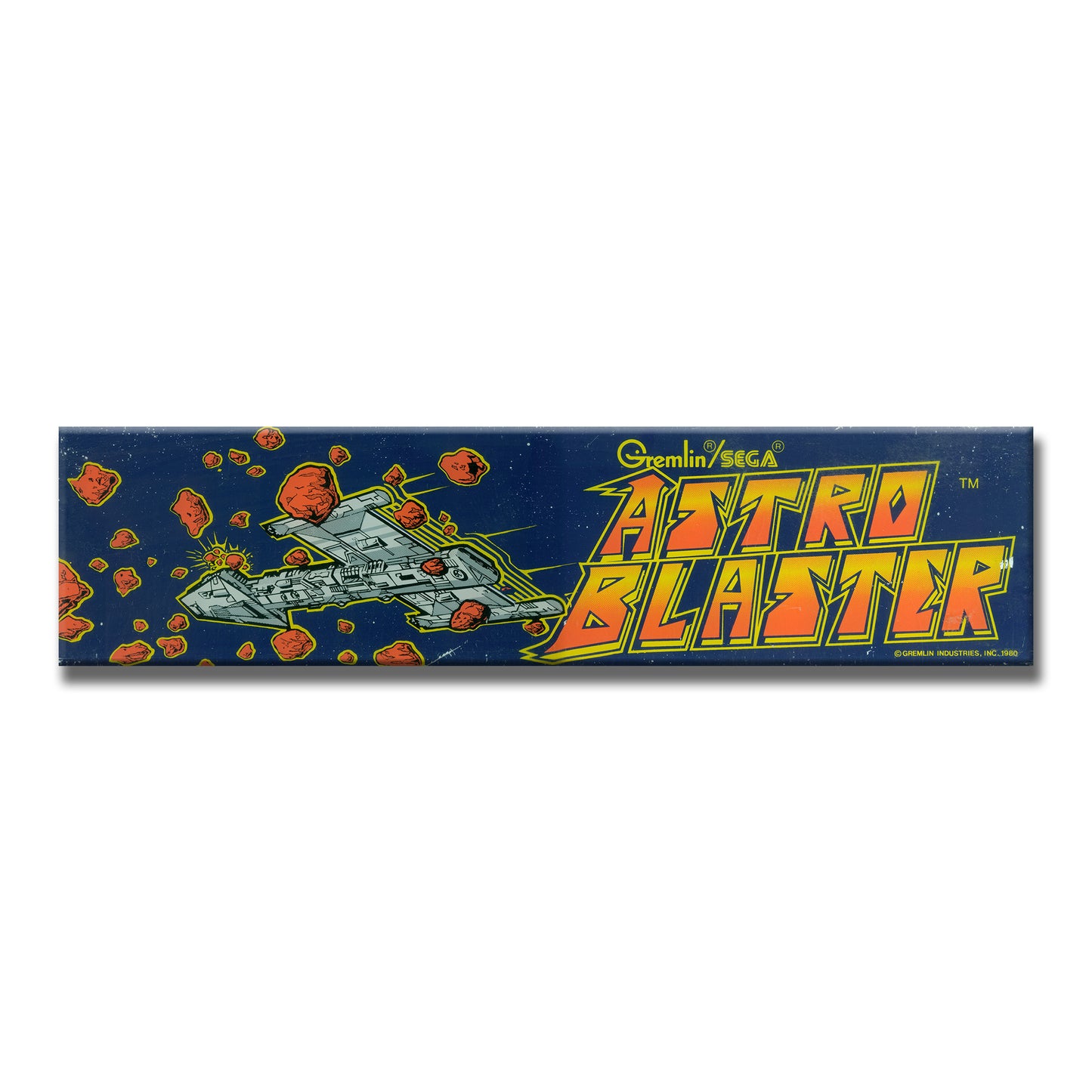Astro Blaster Arcade Backlit Marquee Insert 26" x 8"